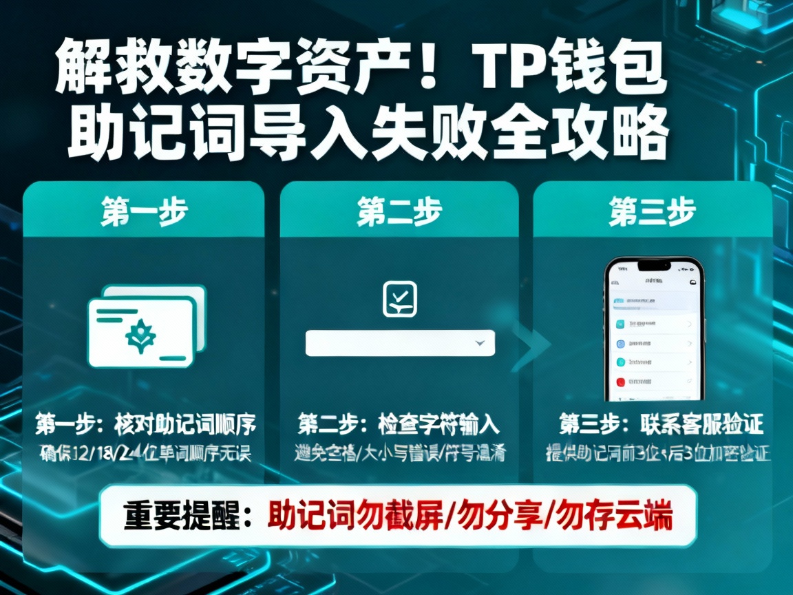 解救数字资产！TP钱包助记词导入失败全攻略，一步都不能错