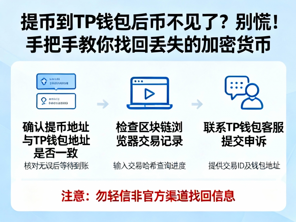 提币到TP钱包后币不见了？别慌！手把手教你找回丢失的加密货币