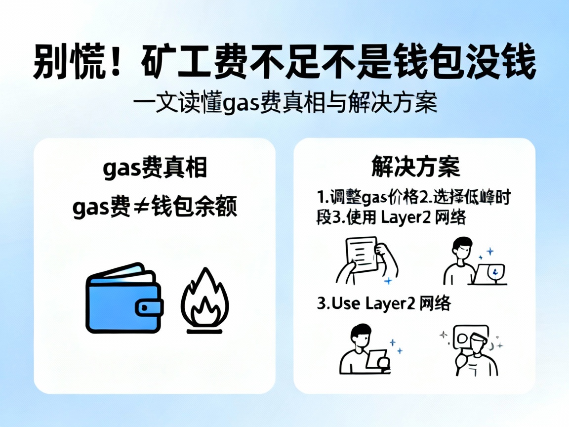 别慌！矿工费不足不是钱包没钱，一文读懂gas费真相与解决方案