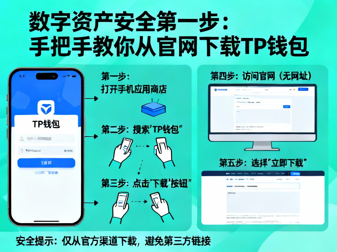 数字资产安全第一步，手把手教你从官网下载TP钱包