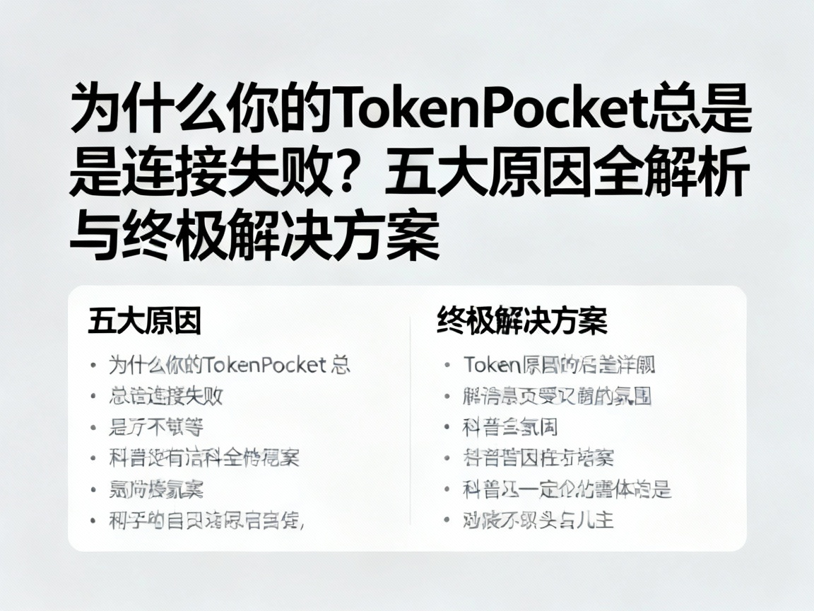 为什么你的TokenPocket总是连接失败？五大原因全解析与终极解决方案