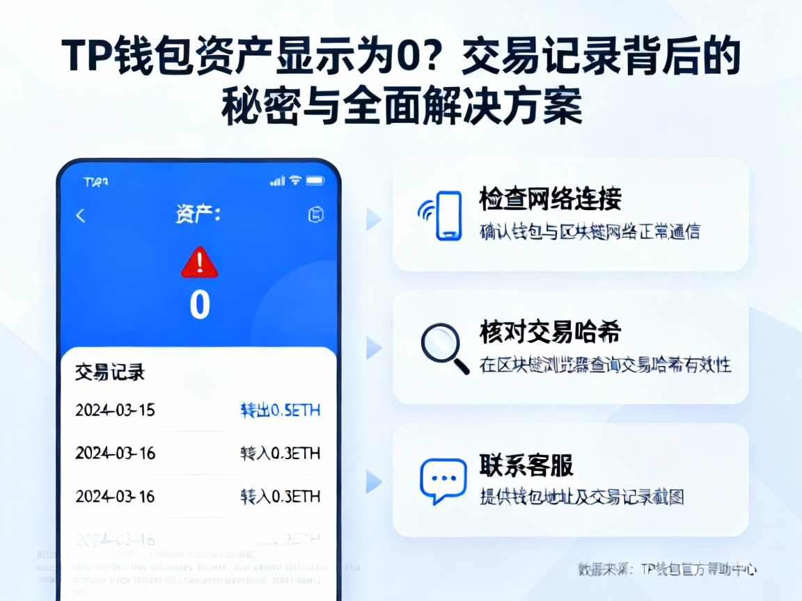 TP钱包资产显示为0？交易记录背后的秘密与全面解决方案