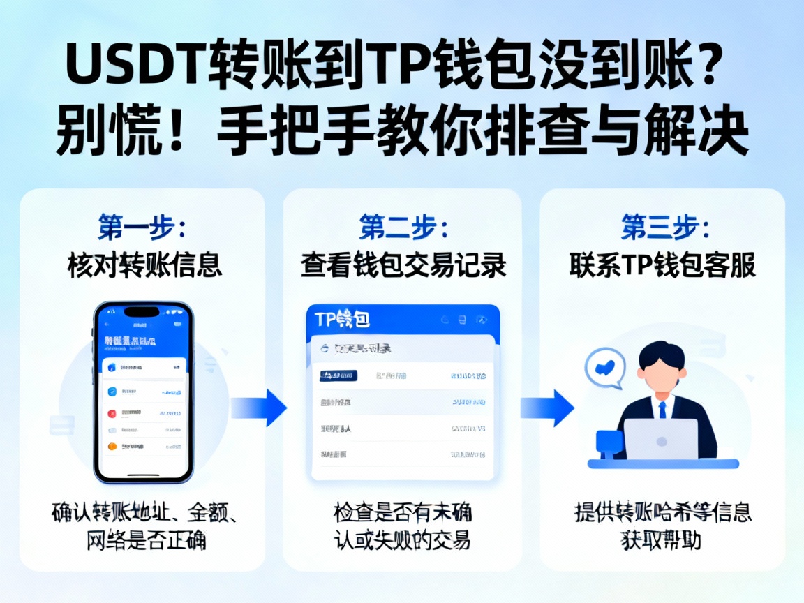 USDT转账到TP钱包没到账？别慌！手把手教你排查与解决