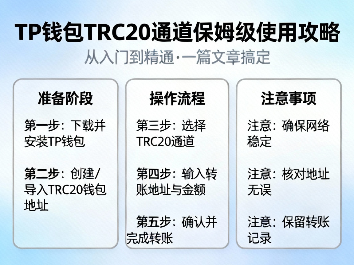 TP钱包TRC20通道保姆级使用攻略，从入门到精通，一篇文章搞定