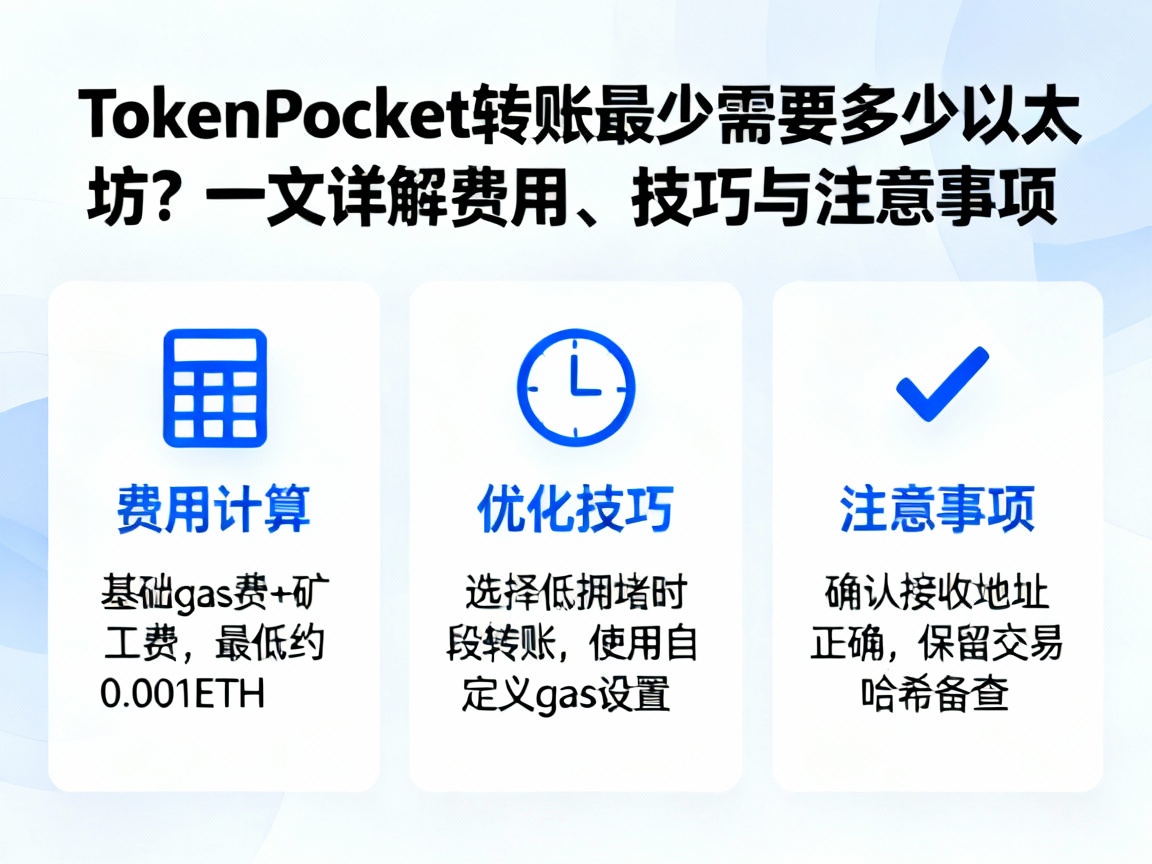 TokenPocket转账最少需要多少以太坊？一文详解费用、技巧与注意事项