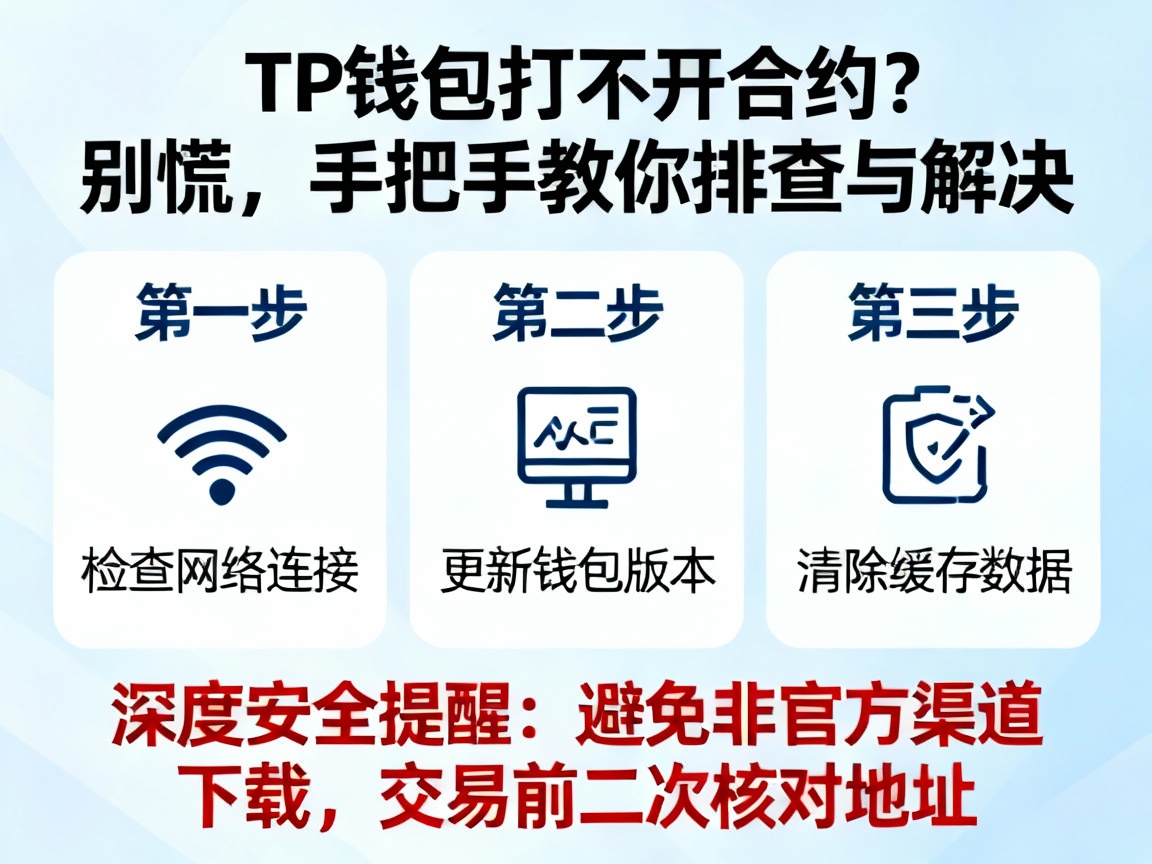 TP钱包打不开合约？别慌，手把手教你排查与解决，附深度安全提醒