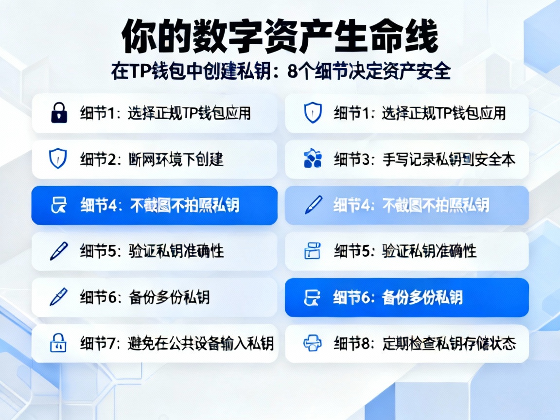 你的数字资产生命线，在TP钱包中创建私钥，这8个细节决定了资产安全