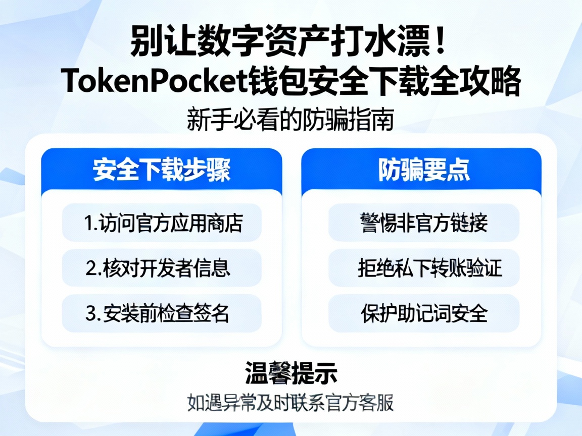 别让数字资产打水漂！TokenPocket钱包安全下载全攻略，新手必看的防骗指南