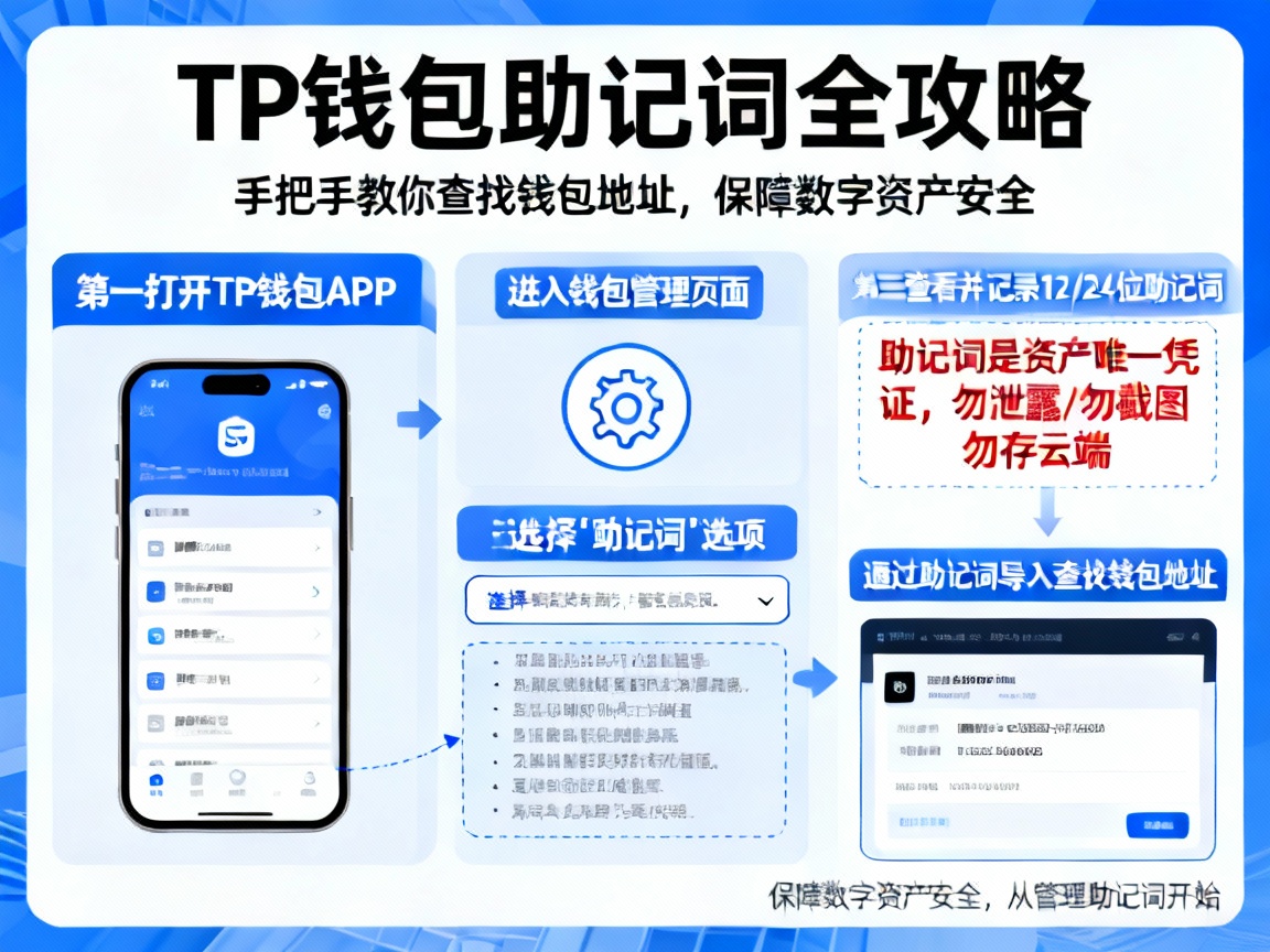 TP钱包助记词全攻略，手把手教你查找钱包地址，保障数字资产安全