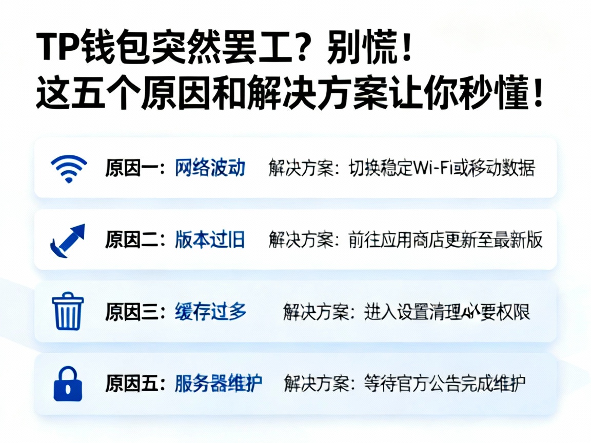 TP钱包突然罢工？别慌！这五个原因和解决方案让你秒懂！
