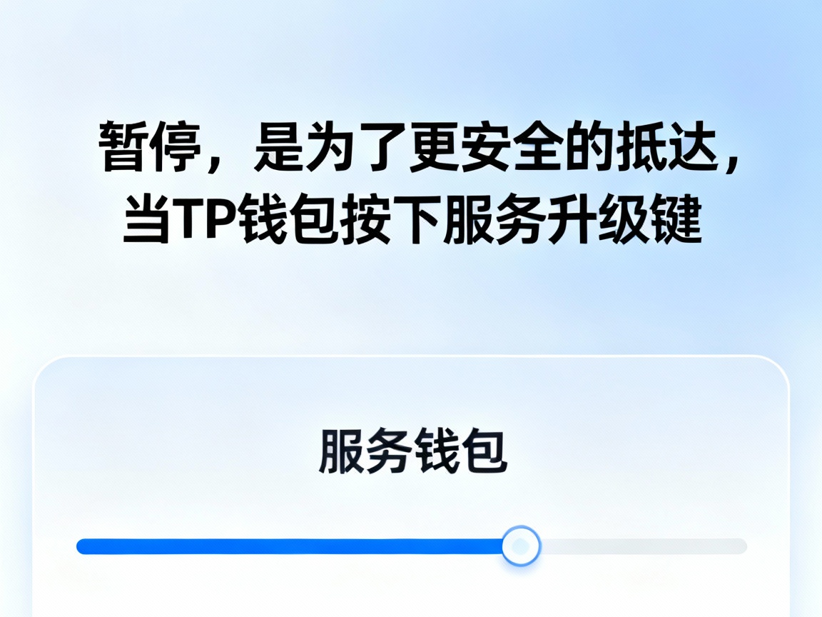 暂停，是为了更安全的抵达，当TP钱包按下服务升级键