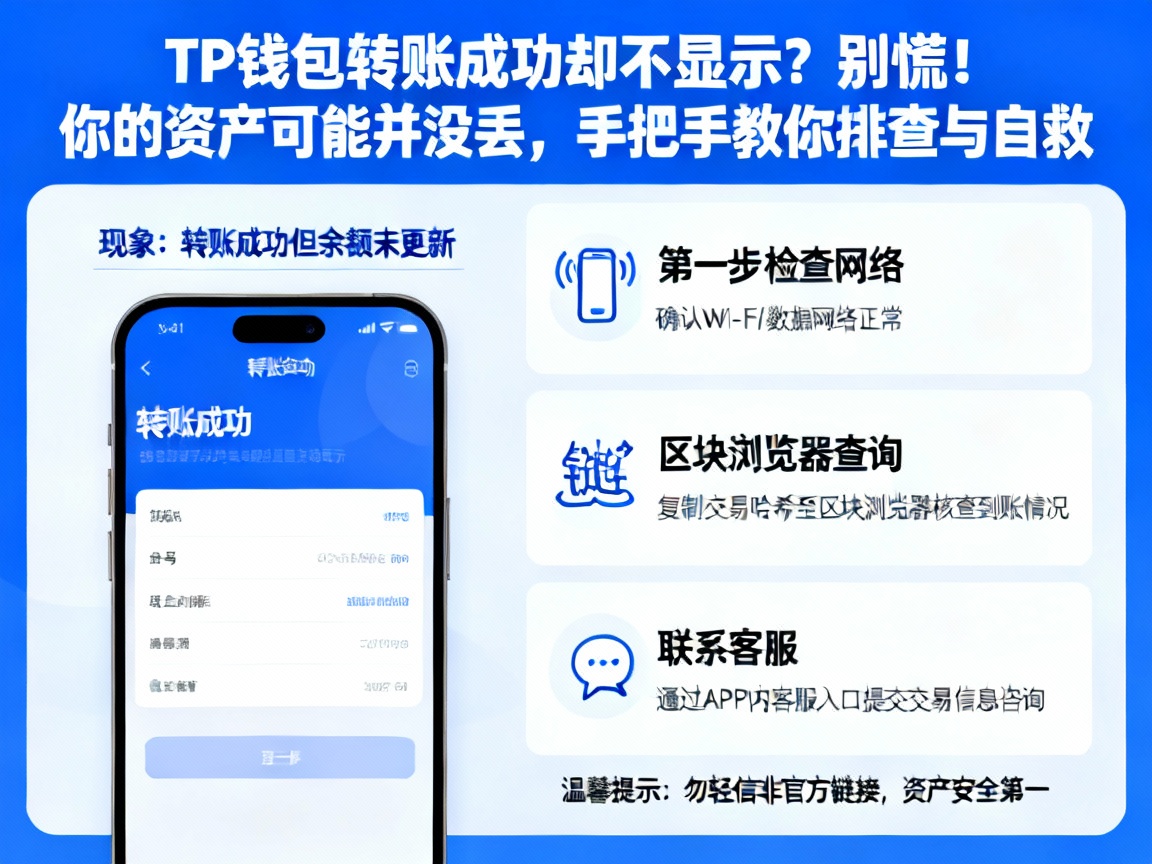 TP钱包转账成功却不显示？别慌！你的资产可能并没丢，手把手教你排查与自救