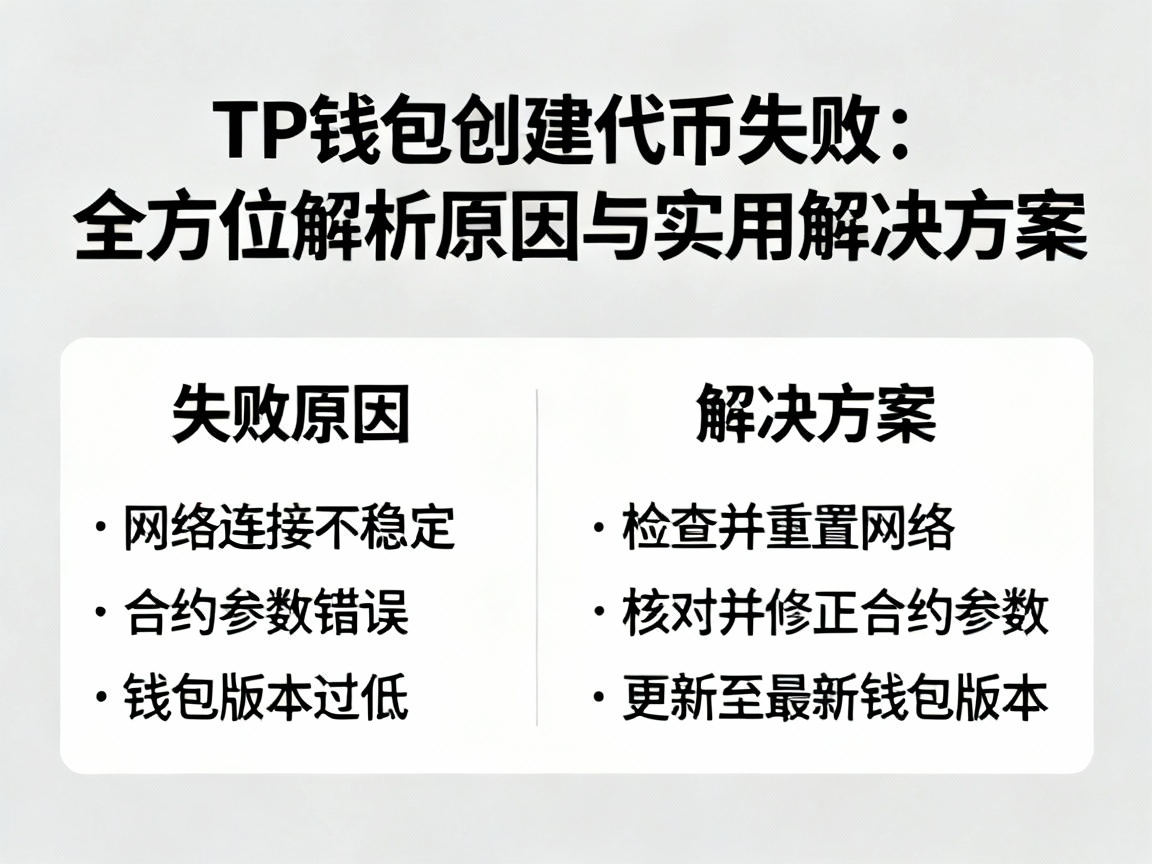 TP钱包创建代币失败，全方位解析原因与实用解决方案