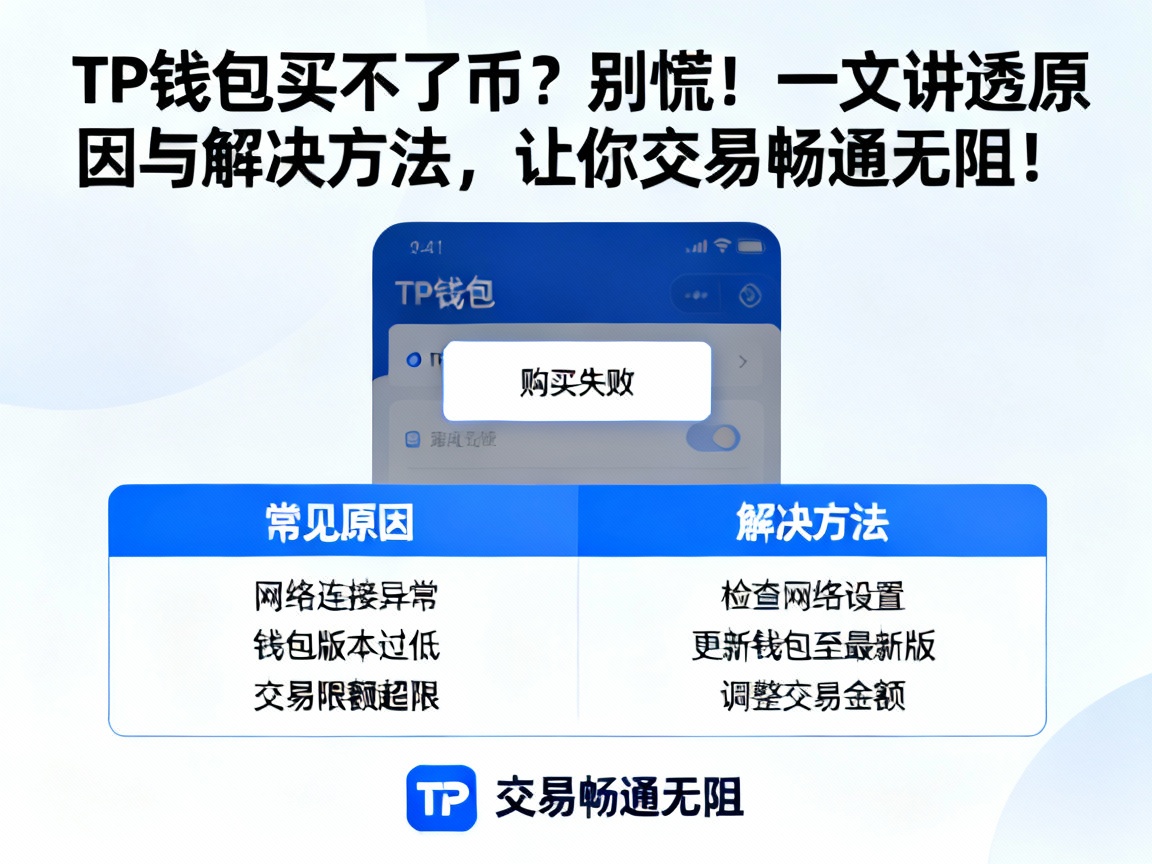 TP钱包买不了币？别慌！一文讲透原因与解决方法，让你交易畅通无阻！