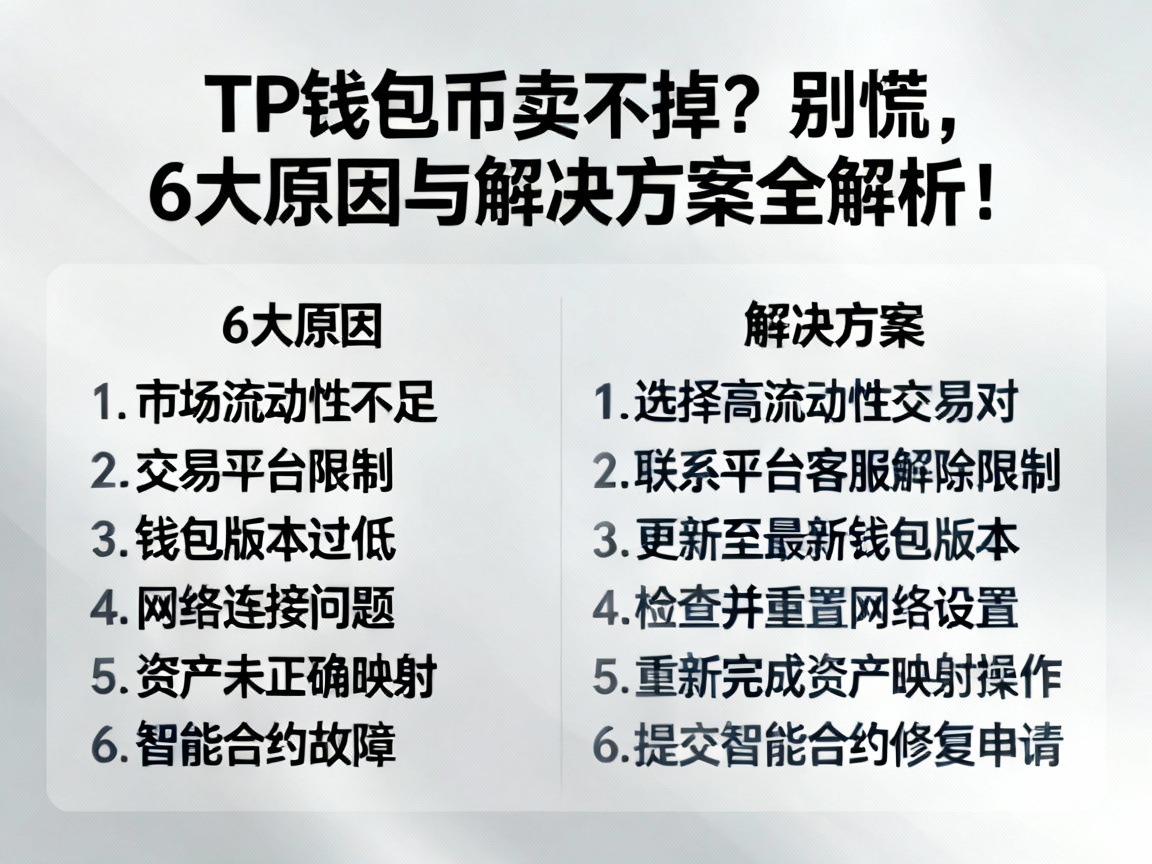 TP钱包币卖不掉？别慌，6大原因与解决方案全解析！