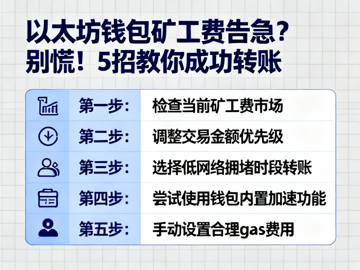 以太坊钱包矿工费告急？别慌！5招教你成功转账