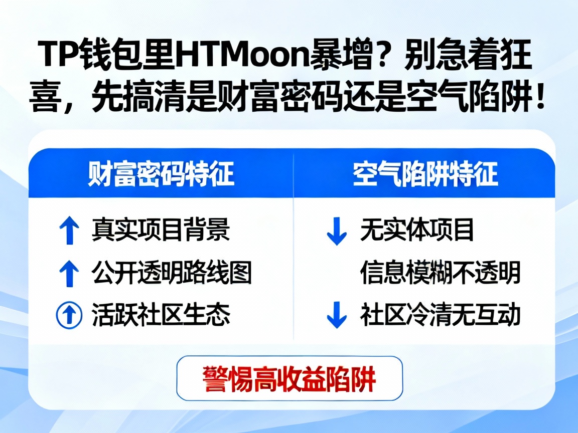 TP钱包里HTMoon暴增？别急着狂喜，先搞清是财富密码还是空气陷阱！