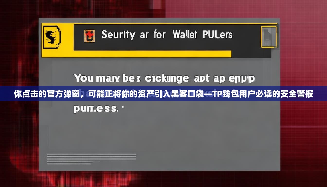 你点击的官方弹窗，可能正将你的资产引入黑客口袋—TP钱包用户必读的安全警报